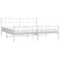 vidaXL Estructura cama metal con cabecero y pie cama blanco 183x213 cm vidaXL Estructura cama metal con cabecero y pie cama blanco 183x213 cm