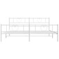 vidaXL Estructura cama metal con cabecero y pie cama blanco 183x213 cm vidaXL Estructura cama metal con cabecero y pie cama blanco 183x213 cm