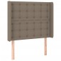 vidaXL Cama box spring colchón y luces LED tela gris taupe 100x200 cm vidaXL Cama box spring colchón y luces LED tela gris taupe 100x200 cm