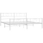 vidaXL Estructura cama metal con cabecero y pie cama blanco 183x213 cm vidaXL Estructura cama metal con cabecero y pie cama blanco 183x213 cm