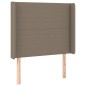 vidaXL Cama box spring colchón y luces LED tela gris taupe 100x200 cm vidaXL Cama box spring colchón y luces LED tela gris taupe 100x200 cm