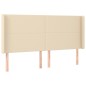 vidaXL Cama box spring colchón y luces LED tela crema 180x200 cm vidaXL Cama box spring colchón y luces LED tela crema 180x200 cm