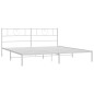vidaXL Estructura de cama de metal con cabecero blanco 180x200 cm vidaXL Estructura de cama de metal con cabecero blanco 180x200 cm