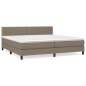 vidaXL Cama box spring con colchón tela gris taupe 200x200 cm vidaXL Cama box spring con colchón tela gris taupe 200x200 cm