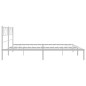 vidaXL Estructura de cama de metal con cabecero blanco 180x200 cm vidaXL Estructura de cama de metal con cabecero blanco 180x200 cm