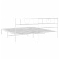 vidaXL Estructura de cama de metal con cabecero blanco 180x200 cm vidaXL Estructura de cama de metal con cabecero blanco 180x200 cm