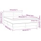 vidaXL Cama box spring con colchón tela color crema 140x190 cm vidaXL Cama box spring con colchón tela color crema 140x190 cm