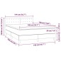 vidaXL Cama box spring con colchón tela azul 140x190 cm vidaXL Cama box spring con colchón tela azul 140x190 cm