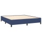 vidaXL Cama box spring con colchón tela azul 180x200 cm vidaXL Cama box spring con colchón tela azul 180x200 cm