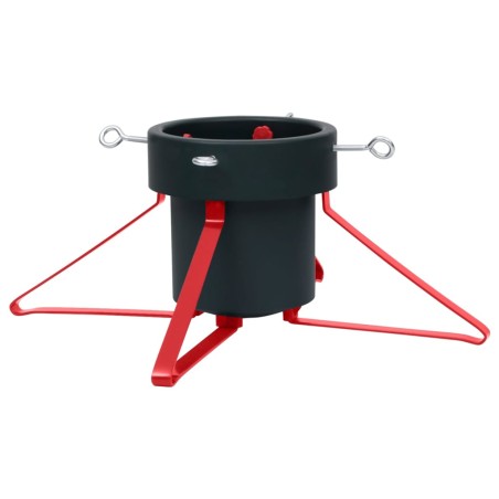 vidaXL Soporte para árbol de Navidad verde y rojo 46x46x19 cm