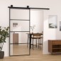 vidaXL Puerta corredera con set herrajes vidrio ESG aluminio 90x205 cm vidaXL Puerta corredera con set herrajes vidrio ESG aluminio 90x205 cm