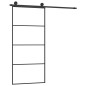 vidaXL Puerta corredera con set herrajes vidrio ESG aluminio 90x205 cm vidaXL Puerta corredera con set herrajes vidrio ESG aluminio 90x205 cm