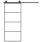 vidaXL Puerta corredera con set herrajes vidrio ESG aluminio 90x205 cm vidaXL Puerta corredera con set herrajes vidrio ESG aluminio 90x205 cm