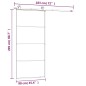 vidaXL Puerta corredera con set herrajes vidrio ESG aluminio 90x205 cm vidaXL Puerta corredera con set herrajes vidrio ESG aluminio 90x205 cm