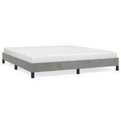 vidaXL Estructura de cama de terciopelo gris claro 180x200 cm