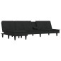 vidaXL Sofá cama en forma de L terciopelo negro 255x140x70 cm vidaXL Sofá cama en forma de L terciopelo negro 255x140x70 cm