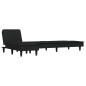 vidaXL Sofá cama en forma de L terciopelo negro 255x140x70 cm vidaXL Sofá cama en forma de L terciopelo negro 255x140x70 cm