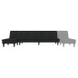 vidaXL Sofá cama en forma de L terciopelo negro 255x140x70 cm vidaXL Sofá cama en forma de L terciopelo negro 255x140x70 cm