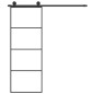 vidaXL Puerta corredera con set herrajes vidrio ESG aluminio 76x205 cm vidaXL Puerta corredera con set herrajes vidrio ESG aluminio 76x205 cm