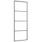 vidaXL Puerta corredera con set herrajes vidrio ESG aluminio 76x205 cm vidaXL Puerta corredera con set herrajes vidrio ESG aluminio 76x205 cm