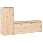 vidaXL Muebles para TV 2 piezas madera maciza de pino