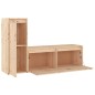 vidaXL Muebles para TV 2 piezas madera maciza de pino