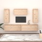 vidaXL Muebles para TV 5 piezas madera maciza de pino vidaXL Muebles para TV 5 piezas madera maciza de pino
