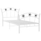 vidaXL Estructura de cama con diseño de fútbol metal blanco 90x200 cm vidaXL Estructura de cama con diseño de fútbol metal blanco 90x200 cm