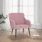 vidaXL Sillón de terciopelo rosa 63x76x80 cm vidaXL Sillón de terciopelo rosa 63x76x80 cm