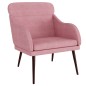 vidaXL Sillón de terciopelo rosa 63x76x80 cm vidaXL Sillón de terciopelo rosa 63x76x80 cm