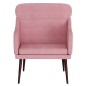 vidaXL Sillón de terciopelo rosa 63x76x80 cm vidaXL Sillón de terciopelo rosa 63x76x80 cm