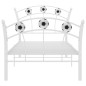 vidaXL Estructura de cama con diseño de fútbol metal blanco 90x200 cm vidaXL Estructura de cama con diseño de fútbol metal blanco 90x200 cm