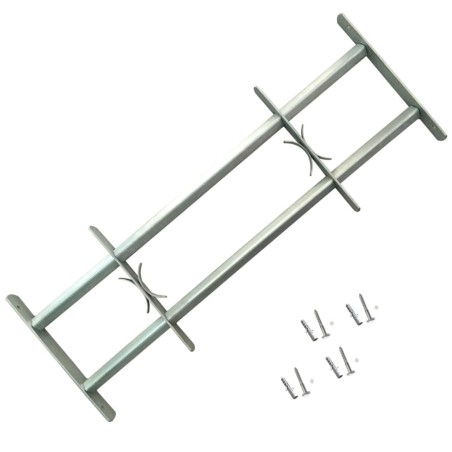 vidaXL Rejas de seguridad de ventana ajustables 2 uds 1000-1500 mm