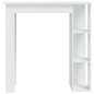 vidaXL Mesa bar con estante contrachapada blanco brillo 102x50x103,5cm vidaXL Mesa bar con estante contrachapada blanco brillo 102x50x103,5cm