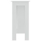 vidaXL Mesa bar con estante contrachapada blanco brillo 102x50x103,5cm vidaXL Mesa bar con estante contrachapada blanco brillo 102x50x103,5cm