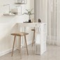 vidaXL Mesa bar con estante contrachapada blanco brillo 102x50x103,5cm vidaXL Mesa bar con estante contrachapada blanco brillo 102x50x103,5cm