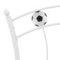 vidaXL Estructura de cama con diseño de fútbol metal blanco 90x200 cm vidaXL Estructura de cama con diseño de fútbol metal blanco 90x200 cm