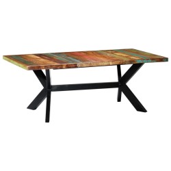 vidaXL Mesa de comedor madera maciza reciclada 200x100x75 cm 
