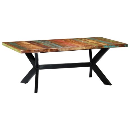 vidaXL Mesa de comedor madera maciza reciclada 200x100x75 cm 