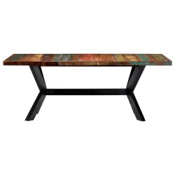 vidaXL Mesa de comedor madera maciza reciclada 200x100x75 cm 