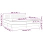 vidaXL Cama box spring con colchón tela y LED gris claro 200x200 cm vidaXL Cama box spring con colchón tela y LED gris claro 200x200 cm