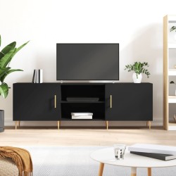 vidaXL Mueble para TV madera de ingeniería negro 150x30x50 cm