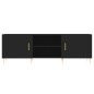 vidaXL Mueble para TV madera de ingeniería negro 150x30x50 cm vidaXL Mueble para TV madera de ingeniería negro 150x30x50 cm