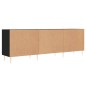 vidaXL Mueble para TV madera de ingeniería negro 150x30x50 cm vidaXL Mueble para TV madera de ingeniería negro 150x30x50 cm