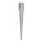 vidaXL Picas de tierra 2 uds acero galvanizado plateado 8x8x76 cm vidaXL Picas de tierra 2 uds acero galvanizado plateado 8x8x76 cm
