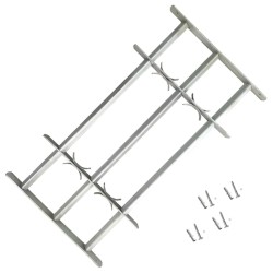 vidaXL Reja de seguridad ajustable ventana con 3 barras 1000-1500mm