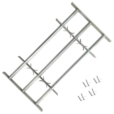 vidaXL Reja de seguridad ajustable ventana con 3 barras 1000-1500mm