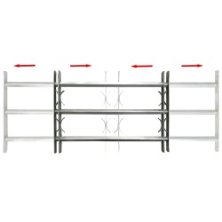 vidaXL Reja de seguridad ajustable ventana con 3 barras 1000-1500mm