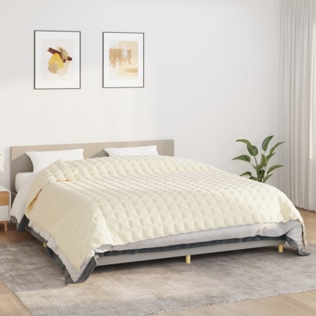 vidaXL Manta con peso tela color crema claro 235x290 cm 11 kg