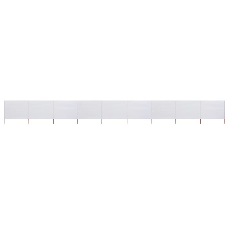 vidaXL Paravientos de playa de 9 paneles tela blanco arena 1200x80 cm vidaXL Paravientos de playa de 9 paneles tela blanco arena 1200x80 cm